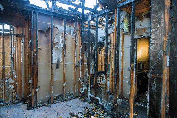Professional Fire Damage Removal technician working in North Wantagh, NY